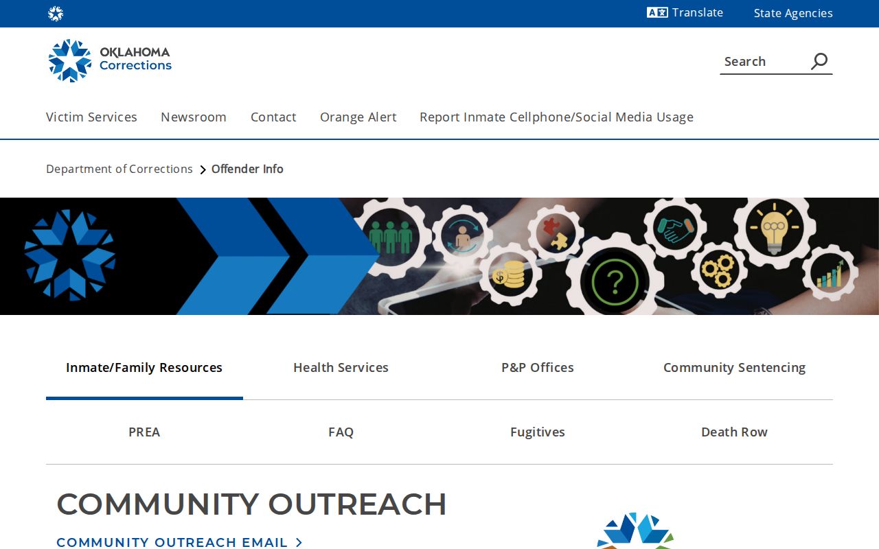 Dr. Eddie Warrior Correctional Center discharge search through the ODOC offender information hub